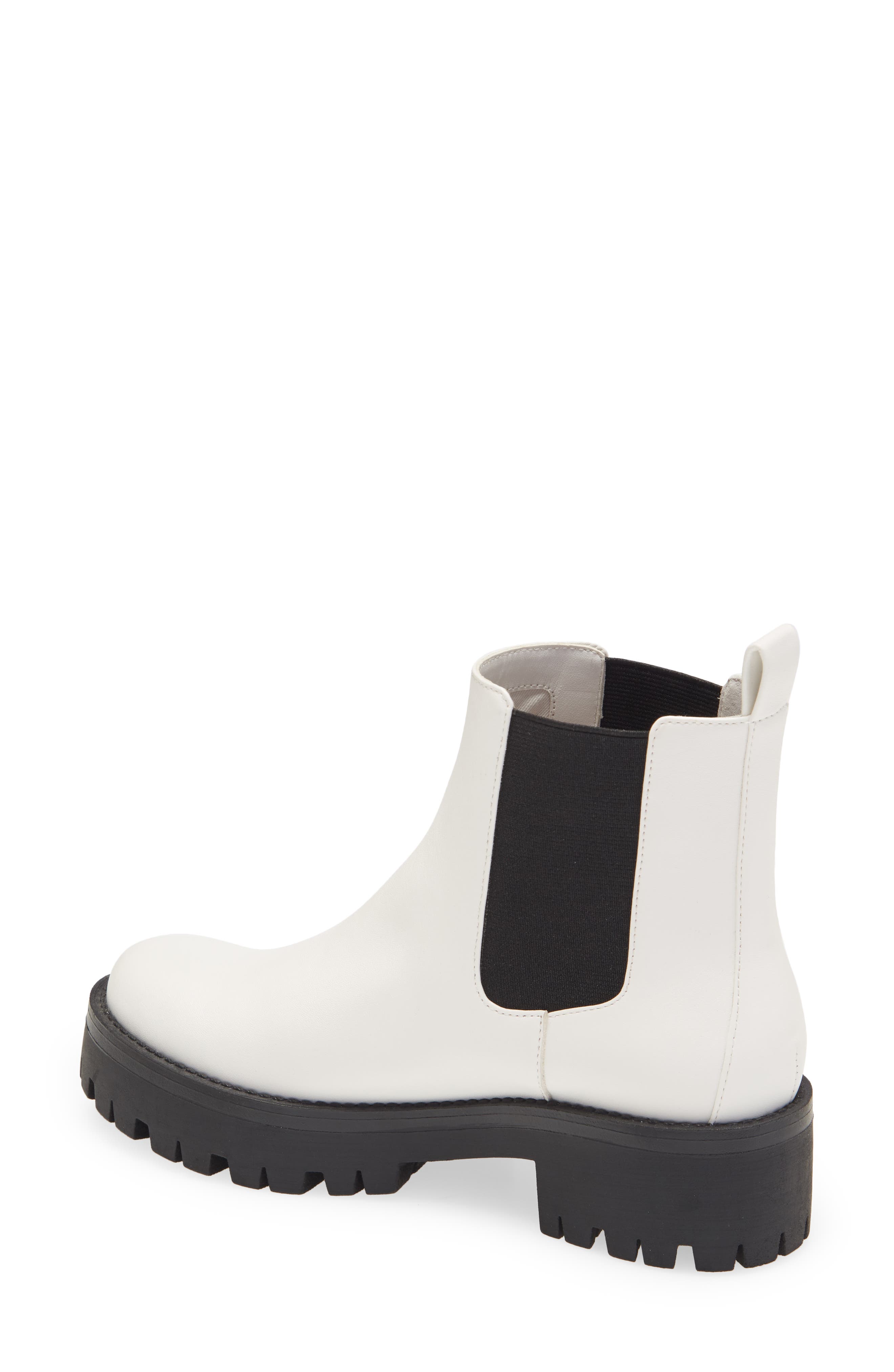 Kora Lug Chelsea Boot, Alternate, color, WHITE