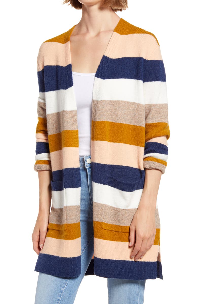 Madewell Kent Stripe Cardigan, Main, color, 