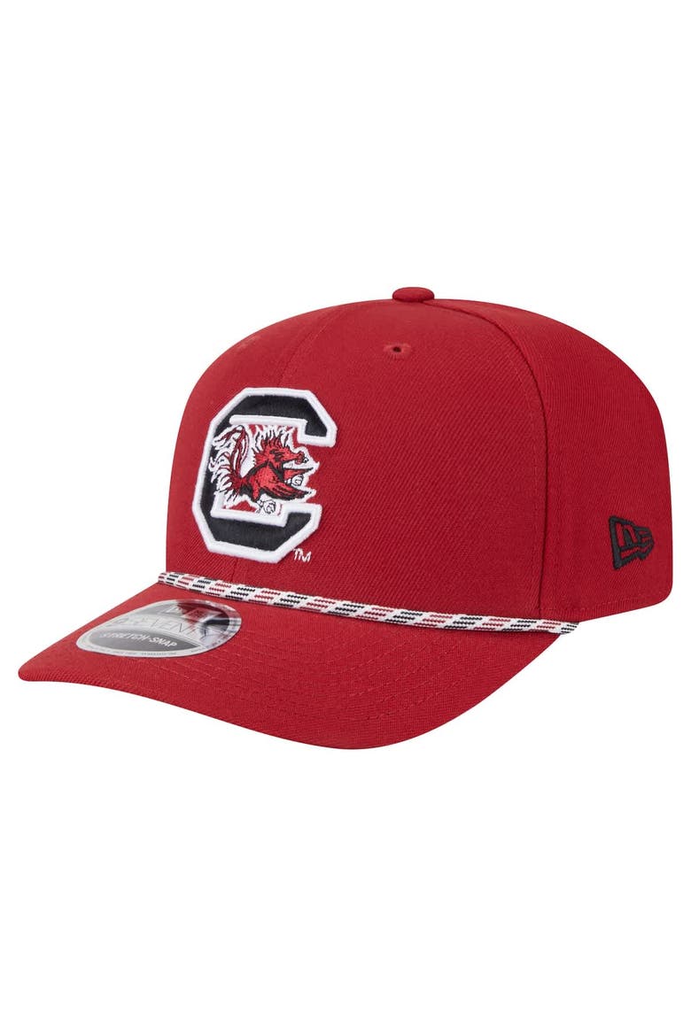 Men's New Era Garnet South Carolina Gamecocks Game Day Multi-Rope 9SEVENTY Stretch-Snap Hat, Main, color, Garnet