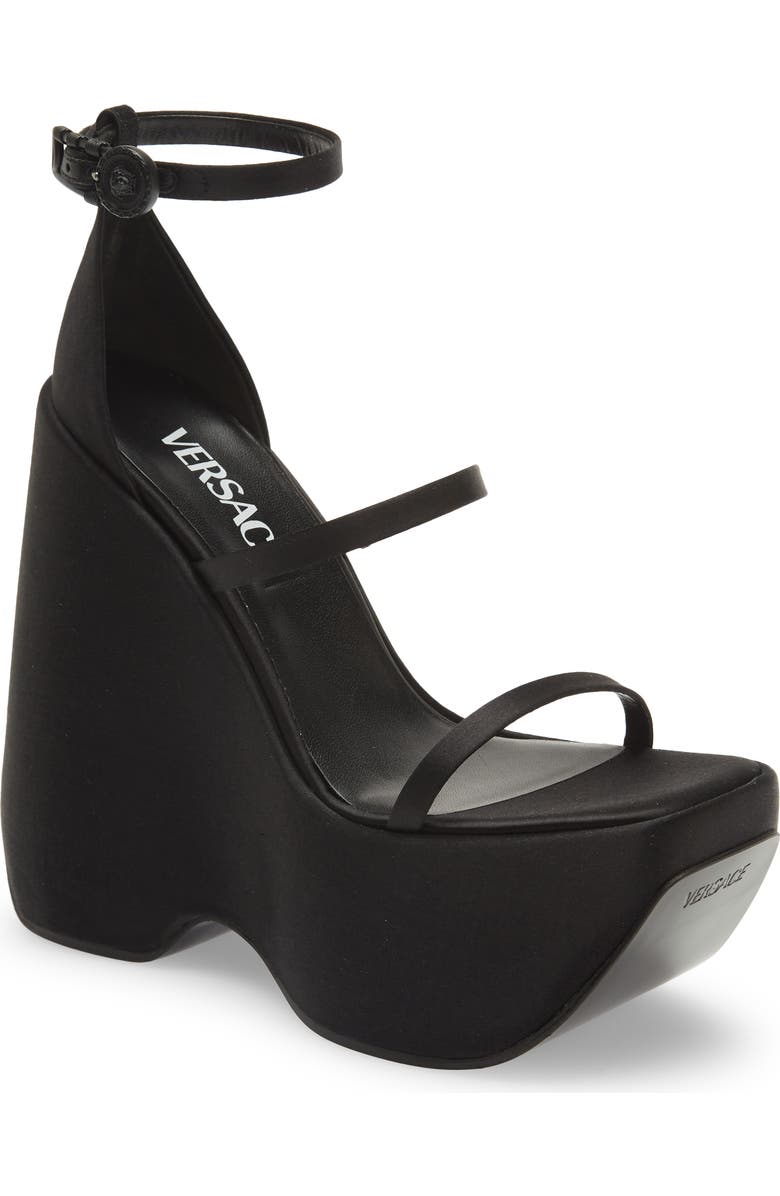 Versace Tri-Platform Sandal, Main, color,