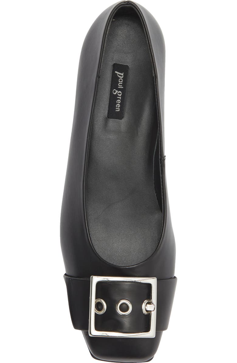 Paul Green Devony Buckle Flat, Alternate, color, Black Leather