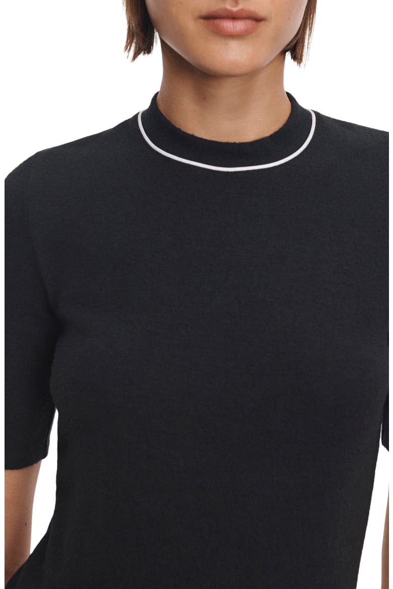 The Knit Brushed Tee, Alternate, color, BLACK