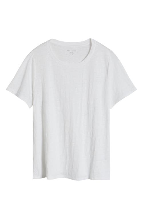 Eileen Fisher Crewneck Organic Linen T-shirt In White