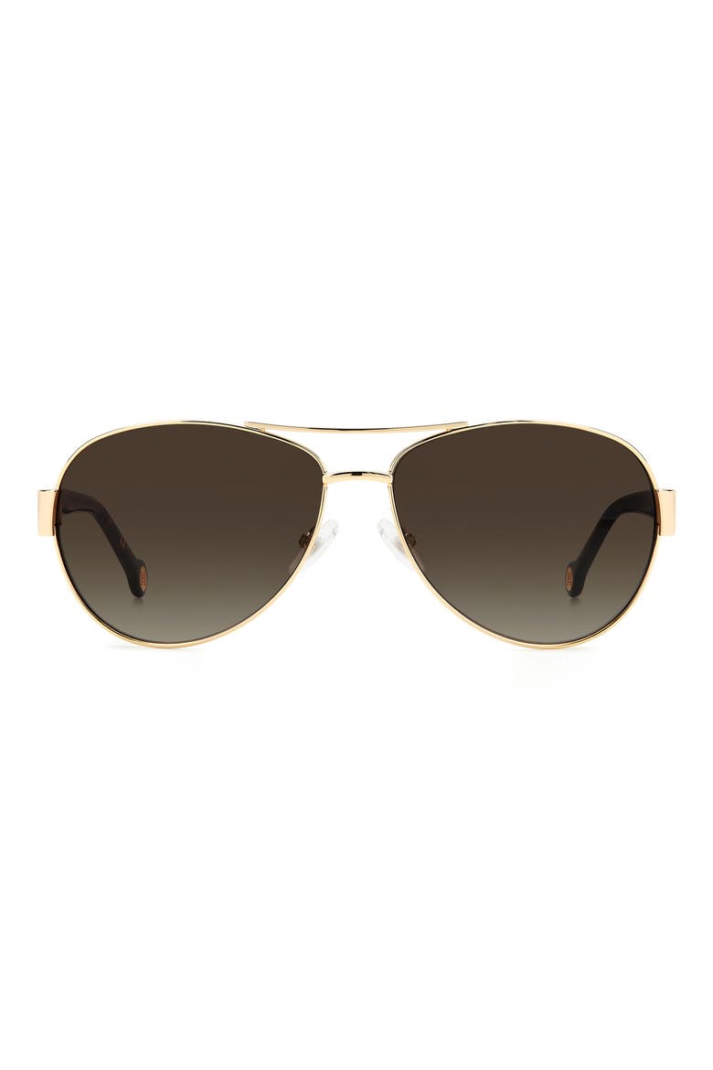 Her 0135/S 59mm Gradient Aviator Sunglasses, Main, color, ROSE GOLD