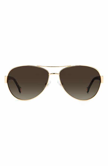 Carolina Herrera 59mm Gradient Pilot Sunglasses