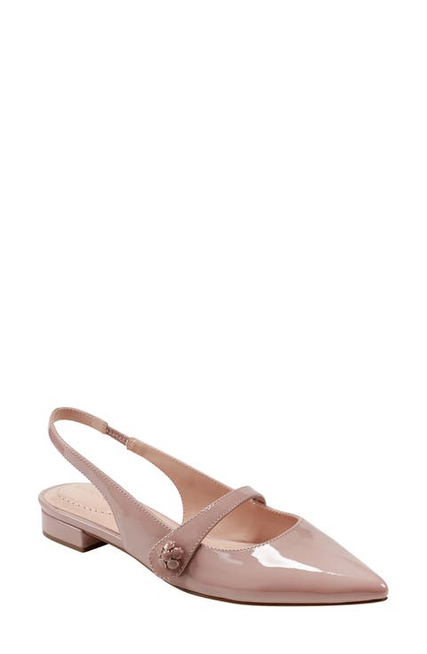 Aubriana Slingback Mary Jane Pointed Toe Flat (Women)