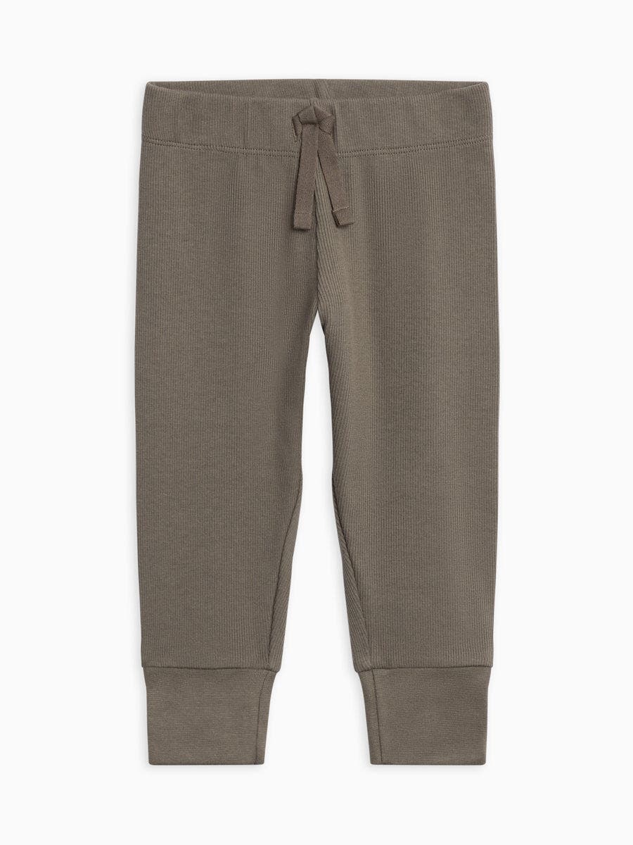 Kendi Charlie Ribbed Joggers in Olive 
