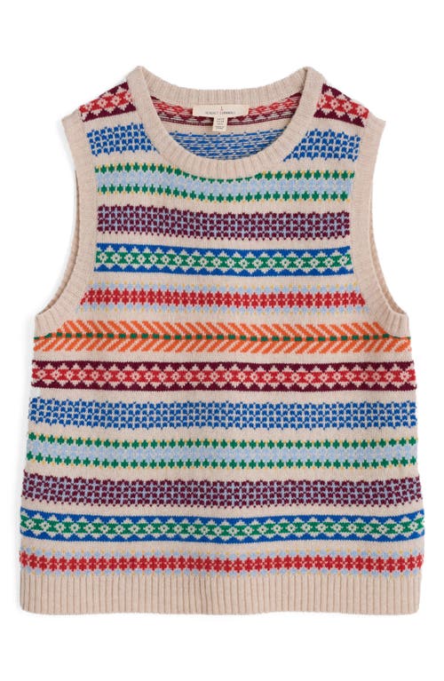 SEASALT CORNWALL SEASALT CORNWALL PERCELLA COVE FAIR ISLE MERINO WOOL BLEND SWEATER VEST 
