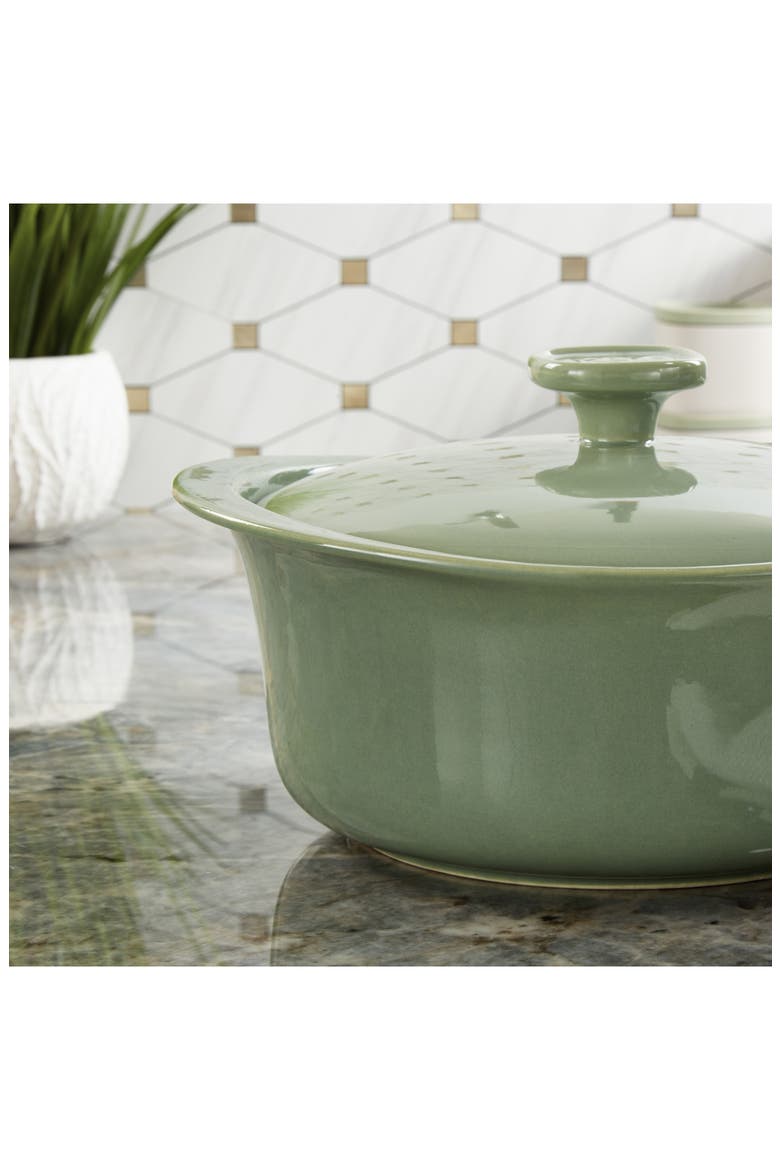 Leo Balance Covered 4.5-Quart Ceramic Baking Dish, Alternate, color, SAGE
