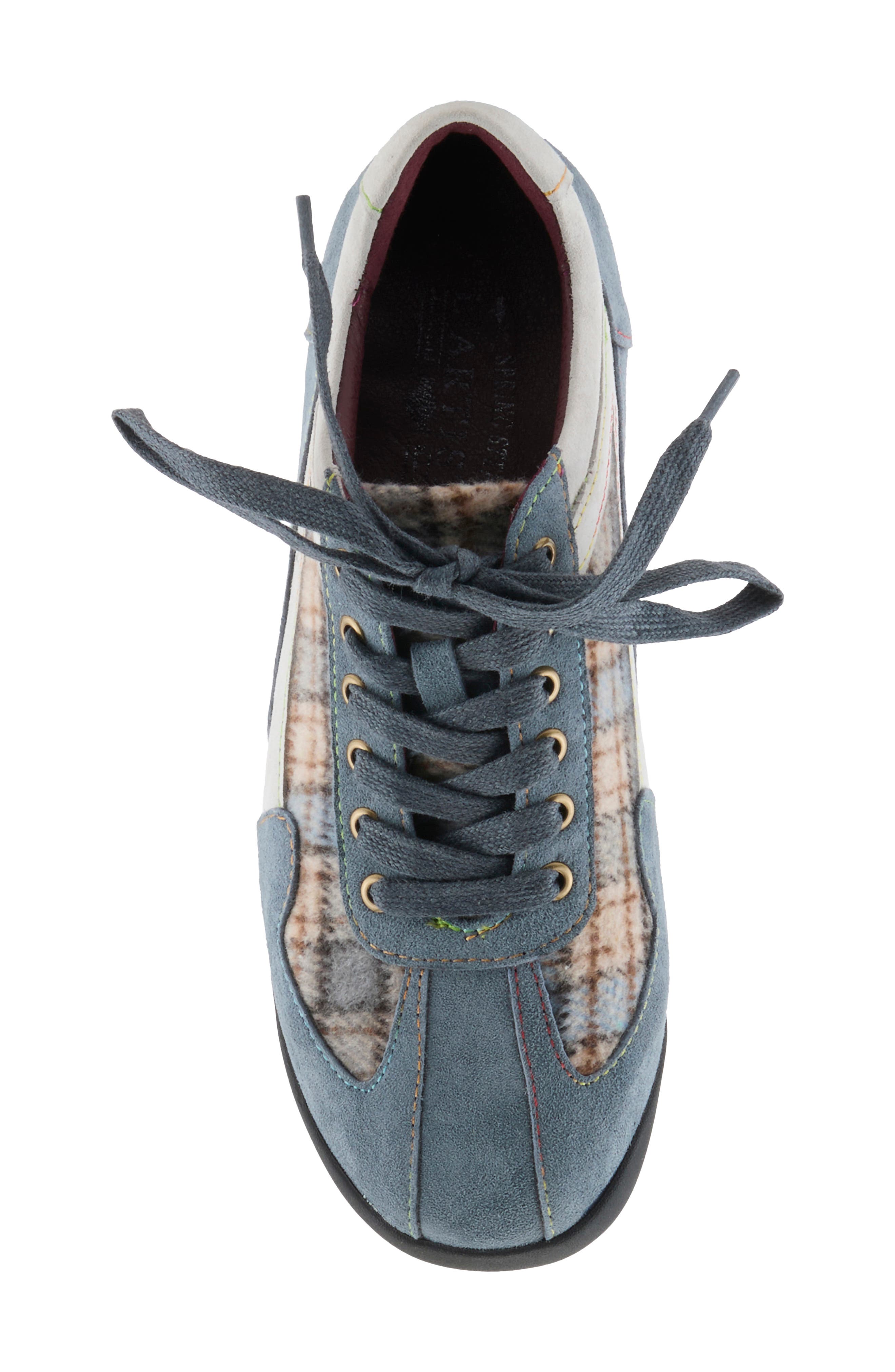 Carpediem Lace-Up Sneaker, Alternate, color, BLUE MULTI SUEDE