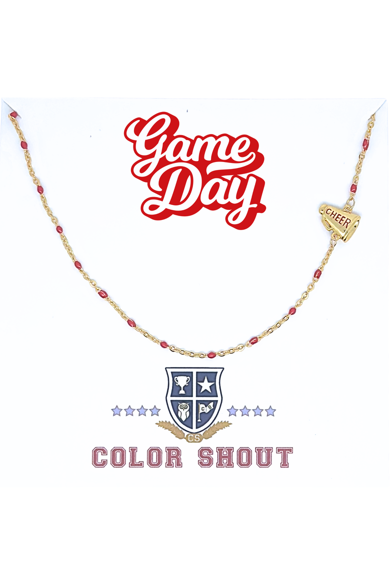 Gameday Cheer Necklace, Main, color, Yellow gold