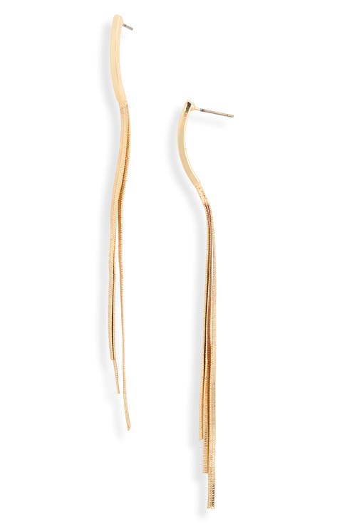 Snake Chain Tassel Drop Earrings