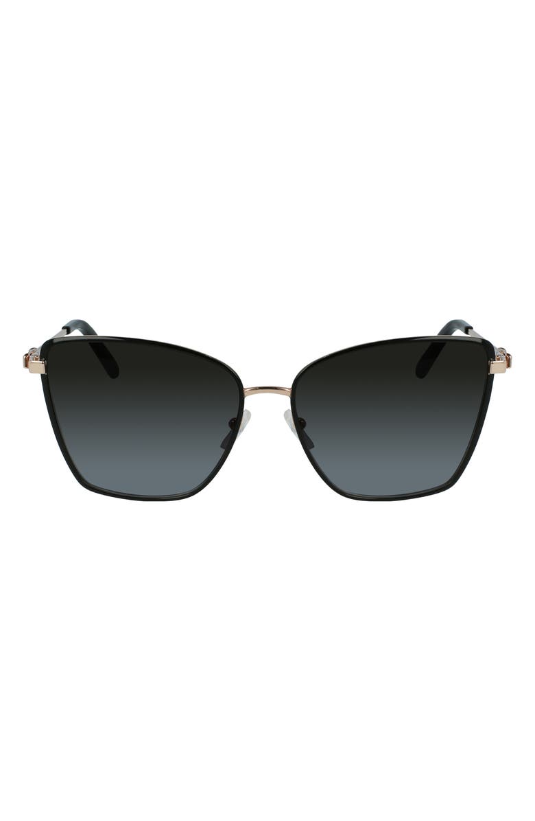 FERRAGAMO Vara 59mm Rectangular Sunglasses, Main, color, 