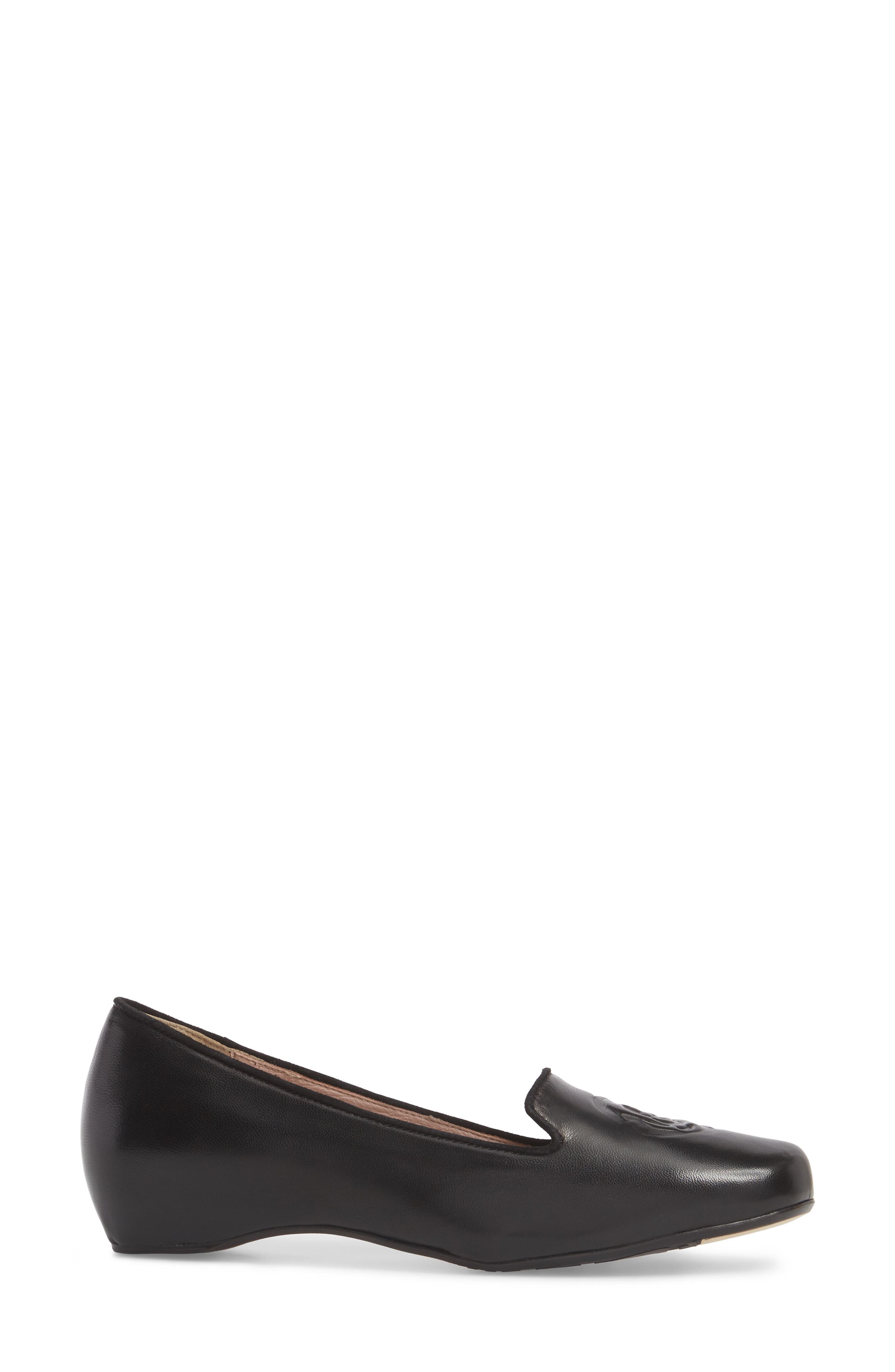 Taryn Rose Belissa Loafer, Alternate, color, BLACK LEATHER