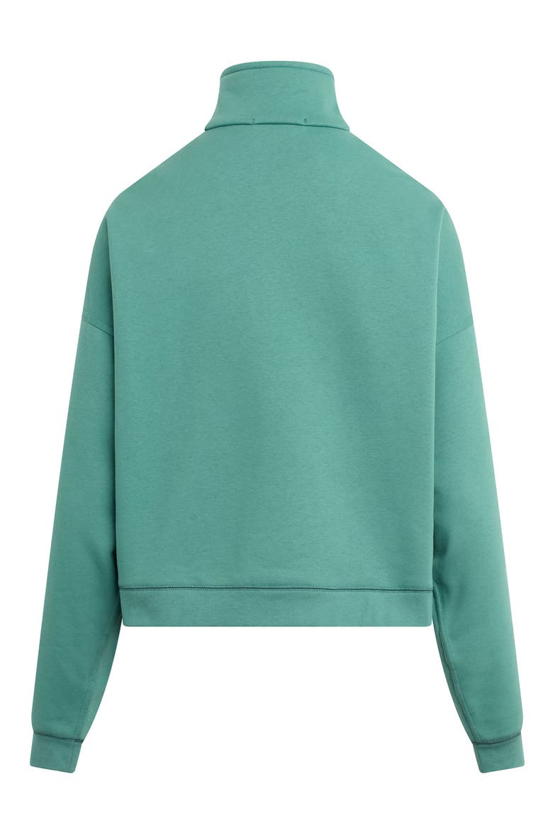 Hal Half Zip Sweatshirt, Alternate, color, EMERALD/ OFF WHITE