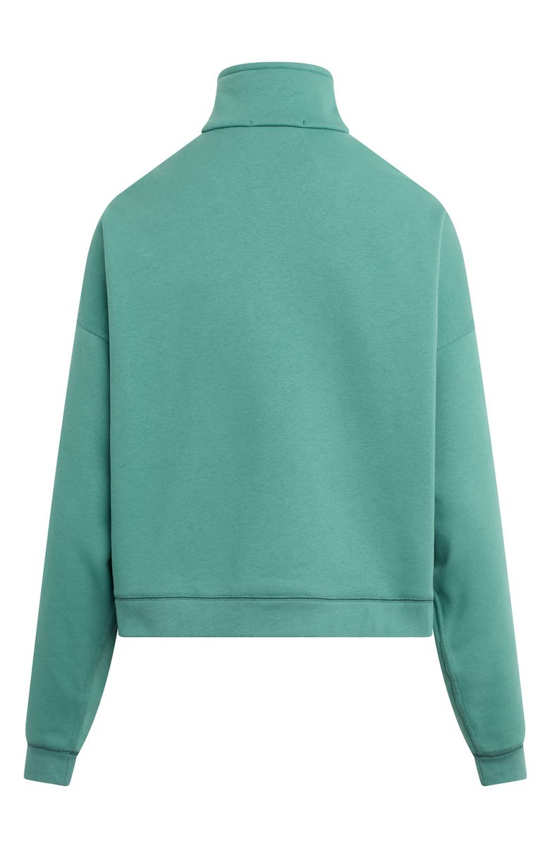 Favorite Daughter Hal Half Zip Sweatshirt, Alternate, color, Emerald/ Off White