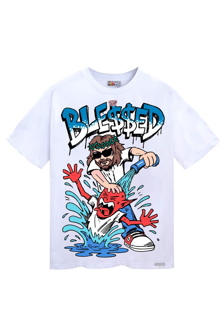 Jesus Blessed Tee, Main, color, White