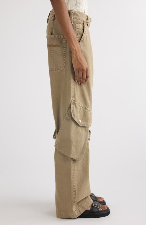 Acne Studios Mid-rise Cargo Pants In Washed Beige Dru