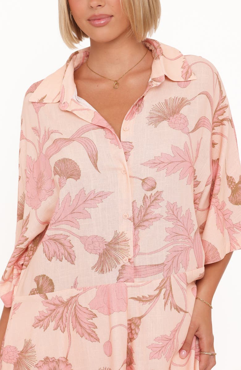 Petal & Pup Ellisa Print Romper, Alternate, color, Pink Floral