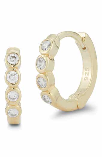 Cubic Zirconia Huggie Hoop Earrings