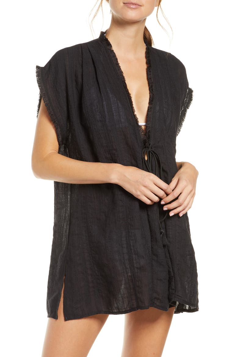 Michelle Cover-Up Tunic, Main, color, BLACK