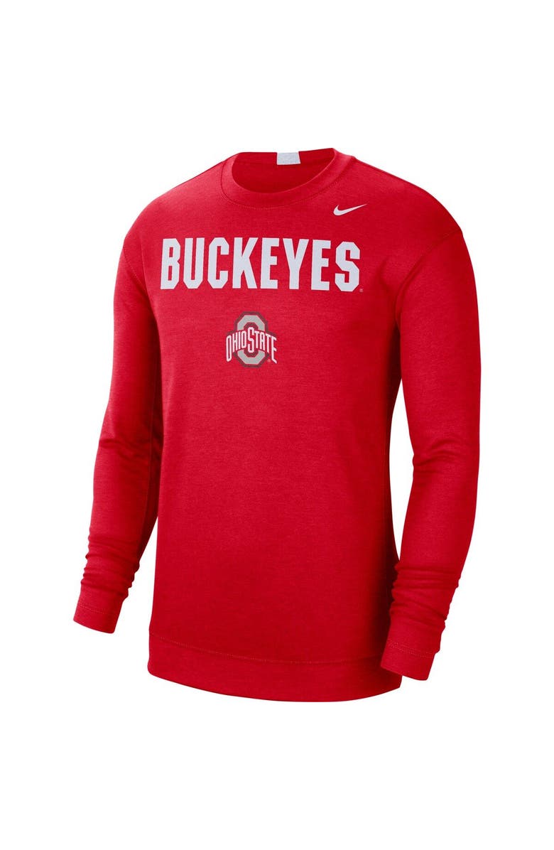 Nike Men's Nike Scarlet Ohio State Buckeyes 2021/22 Basketball Team Spotlight Performance Long Sleeve T-Shirt, Alternate, color, 