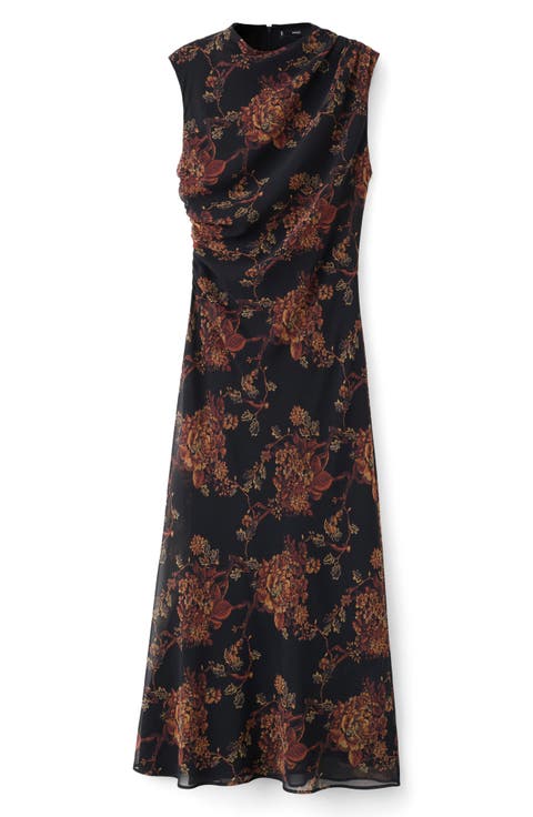 Floral Shirred Dress