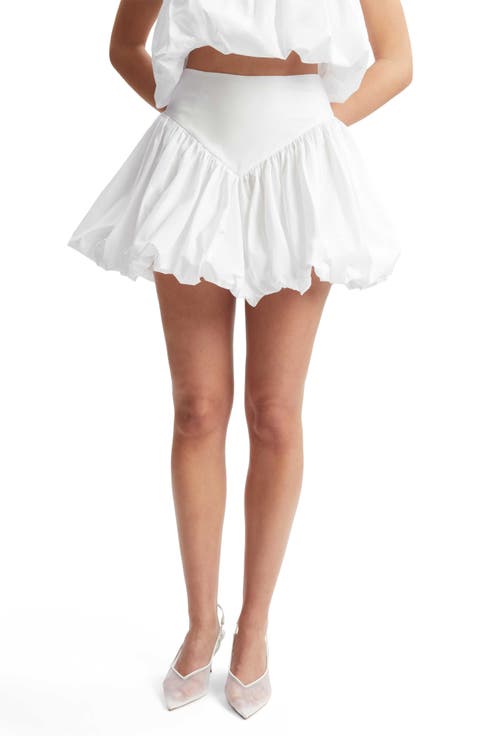 Lissett Cotton Poplin Bubble Miniskirt