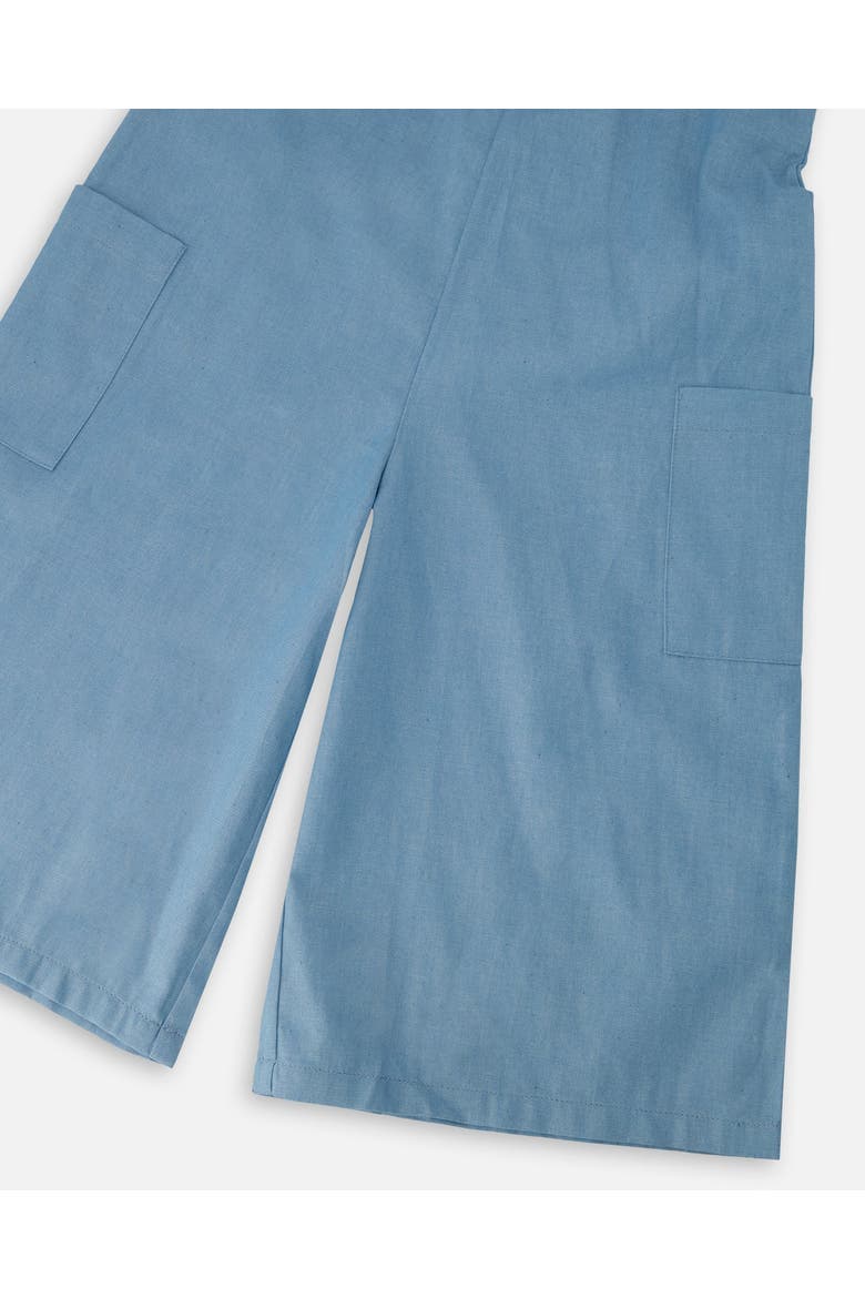 Wide Leg Chambray Sleeveless Jumpsuit, Alternate, color, Light Blue Chambray