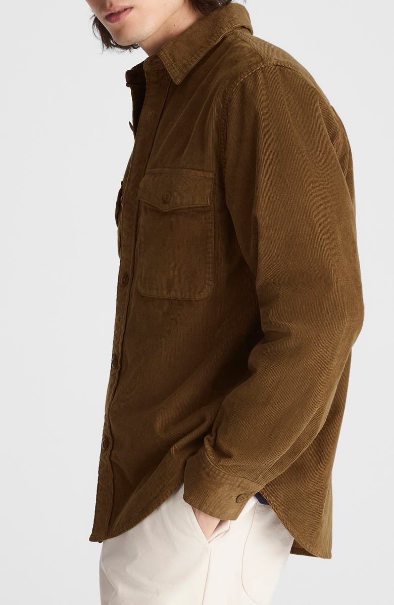 Madewell Corduroy Button-Up Work Shirt, Alternate, color, Woodland Brown