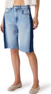 Steve Madden Sutten Two Tone Denim Cutoff Bermuda Shorts