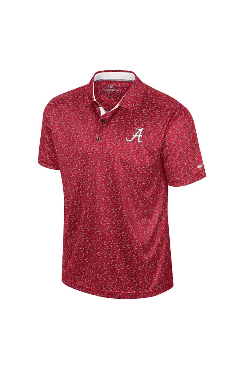 COLOSSEUM Men's Colosseum Crimson Alabama Crimson Tide Sublimated Golf Polo, Alternate, color, 