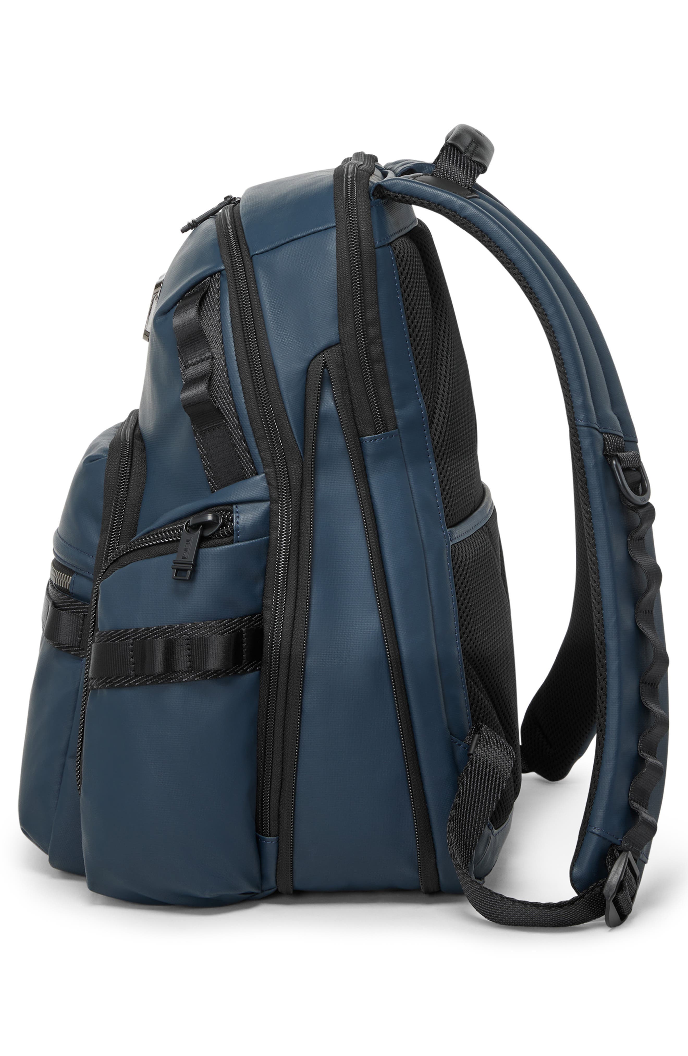TUMI Alpha Bravo Navigation Backpack, Alternate, color, Navy Coated Canvas