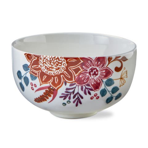Autumn Bloom Fall Stoneware Snack Bowl Multi 20 oz 5.38x5.38x3.09 in