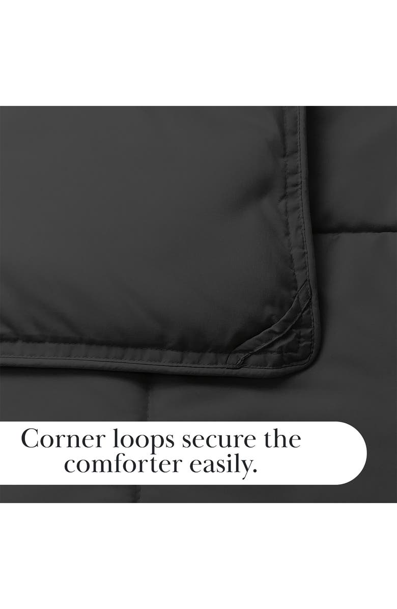 SOUTHSHORE FINE LINENS Vilano Down Alternative Comforter, Alternate, color, Black