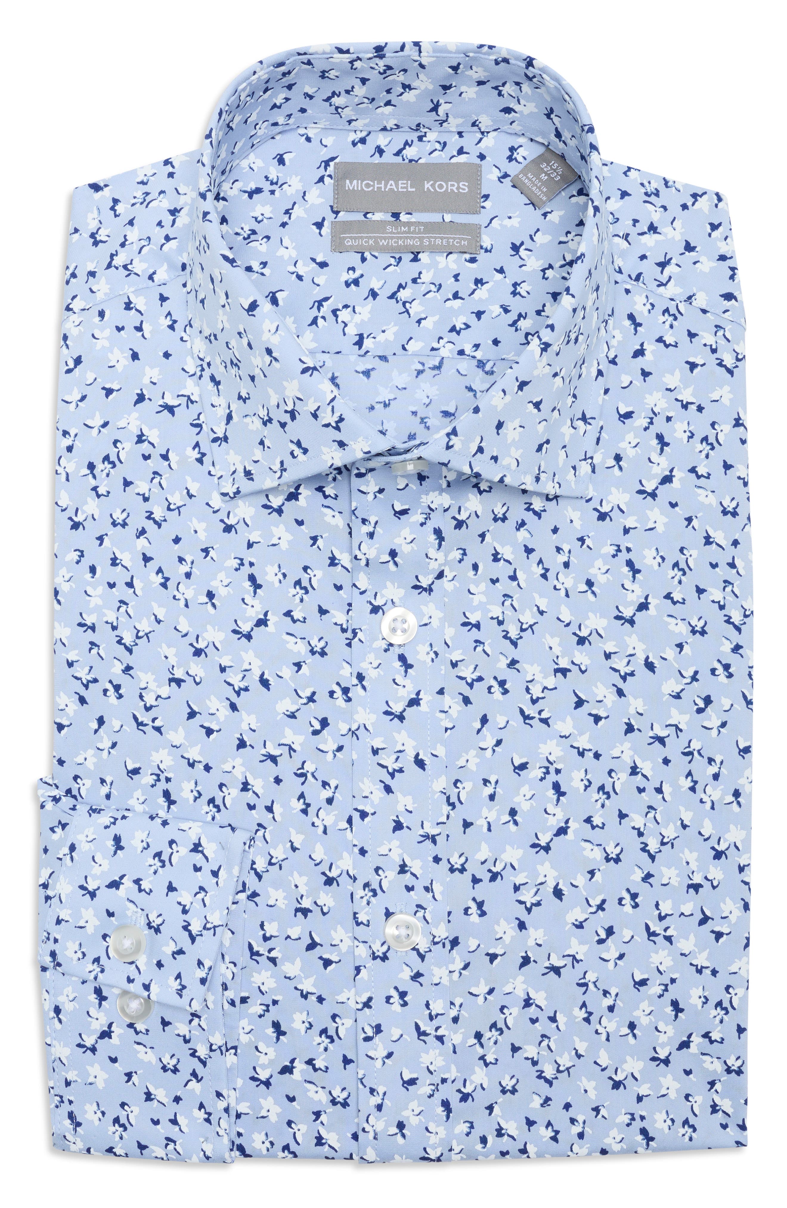 Michael Kors Slim Fit Quick Wicking Stretch Shirt