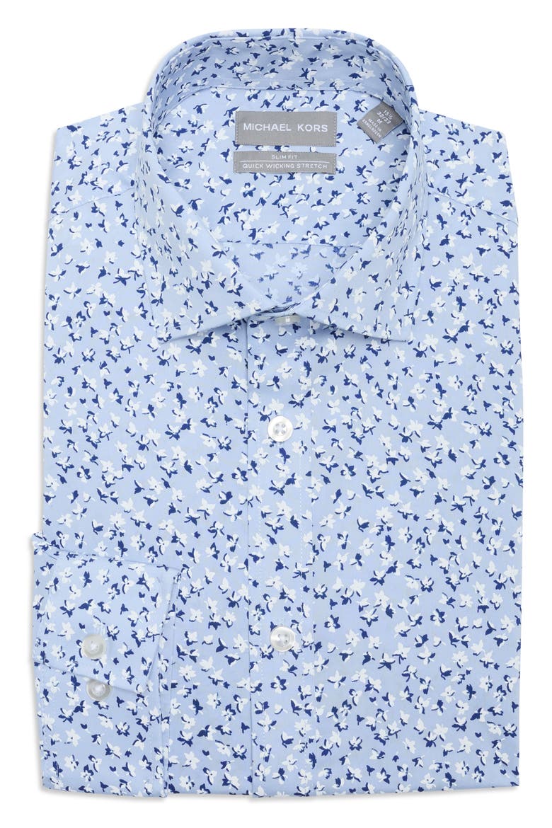 Slim Fit Quick Wicking Stretch Shirt, Main, color, CADET BLUE
