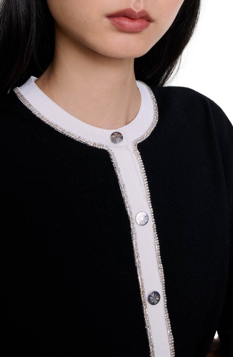 maje Saint Honoré denim cap, Alternate, color, 