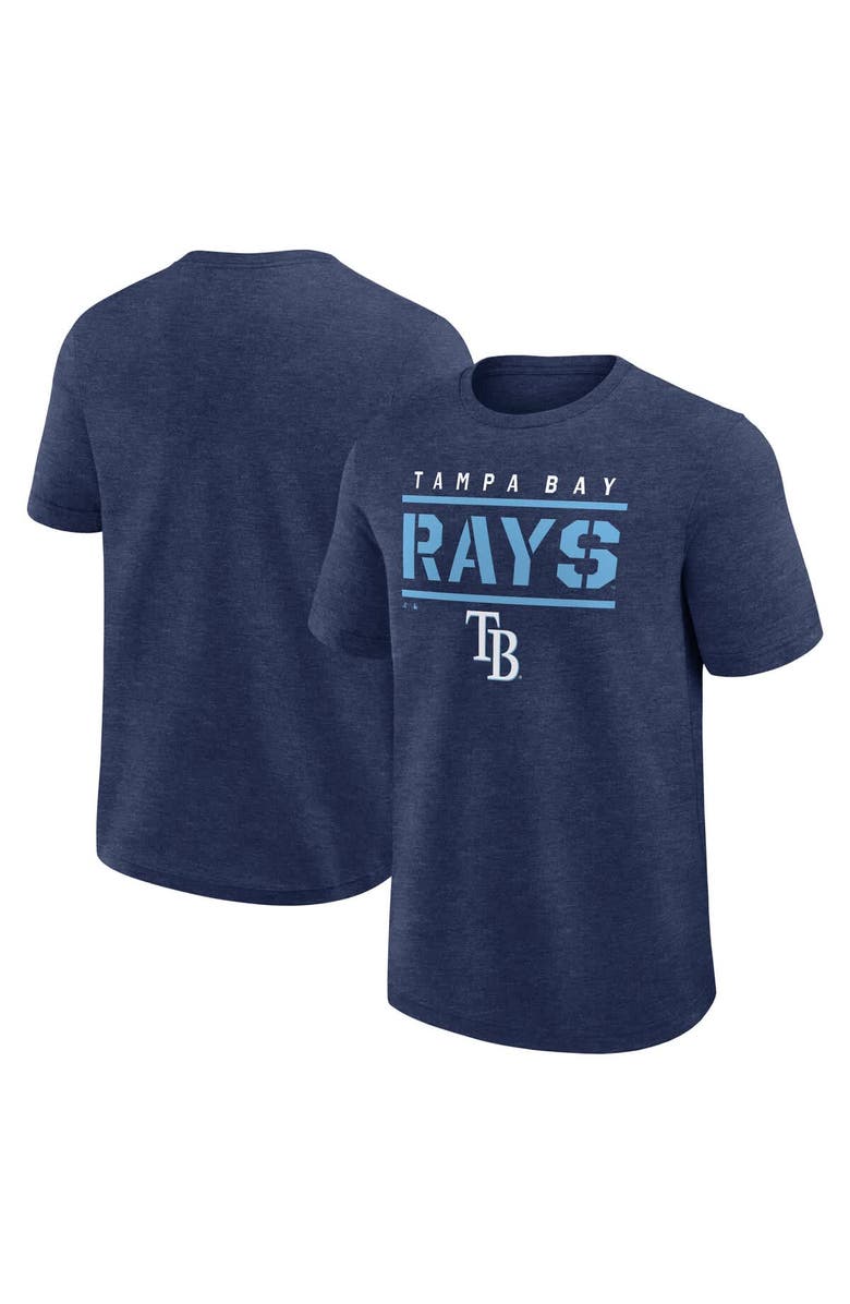 FANATICS Men's Fanatics Heather Navy Tampa Bay Rays Top Notch T-Shirt, Main, color, Heather Navy