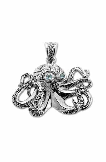 SAMUEL B. Blue Topaz Octopus Pendant