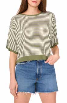 Two by Vince Camuto Stripe Elbow Sleeve Sweater