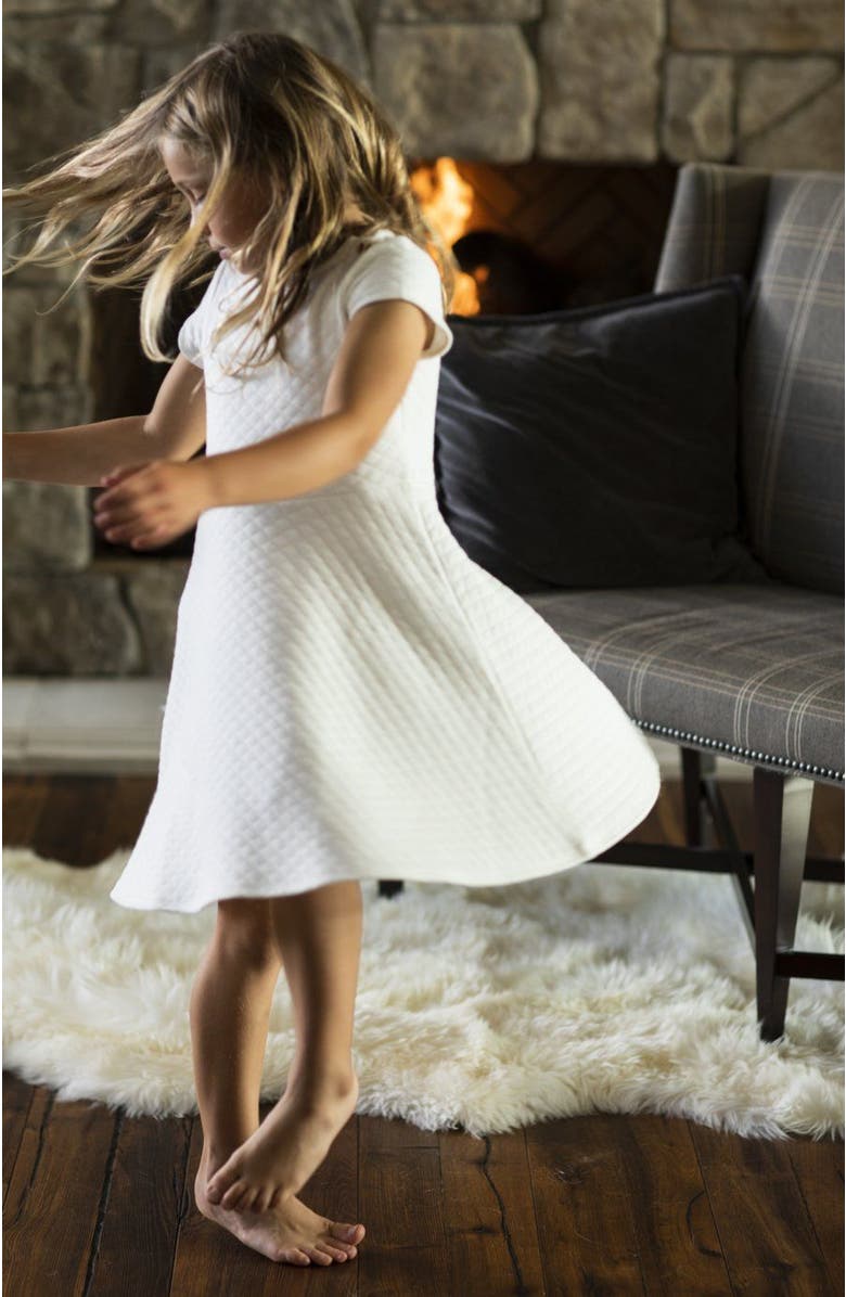 Hope & Henry Girls' Quilted Matelasse Dress, Toddler, Alternate, color,