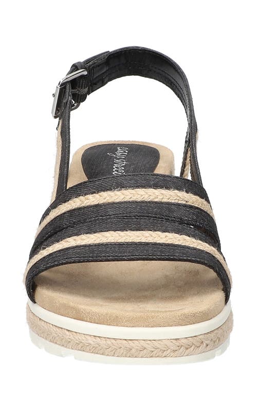 EASY STREET EASY STREET MEL ESPADRILLE SLINGBACK PLATFORM WEDGE SANDAL