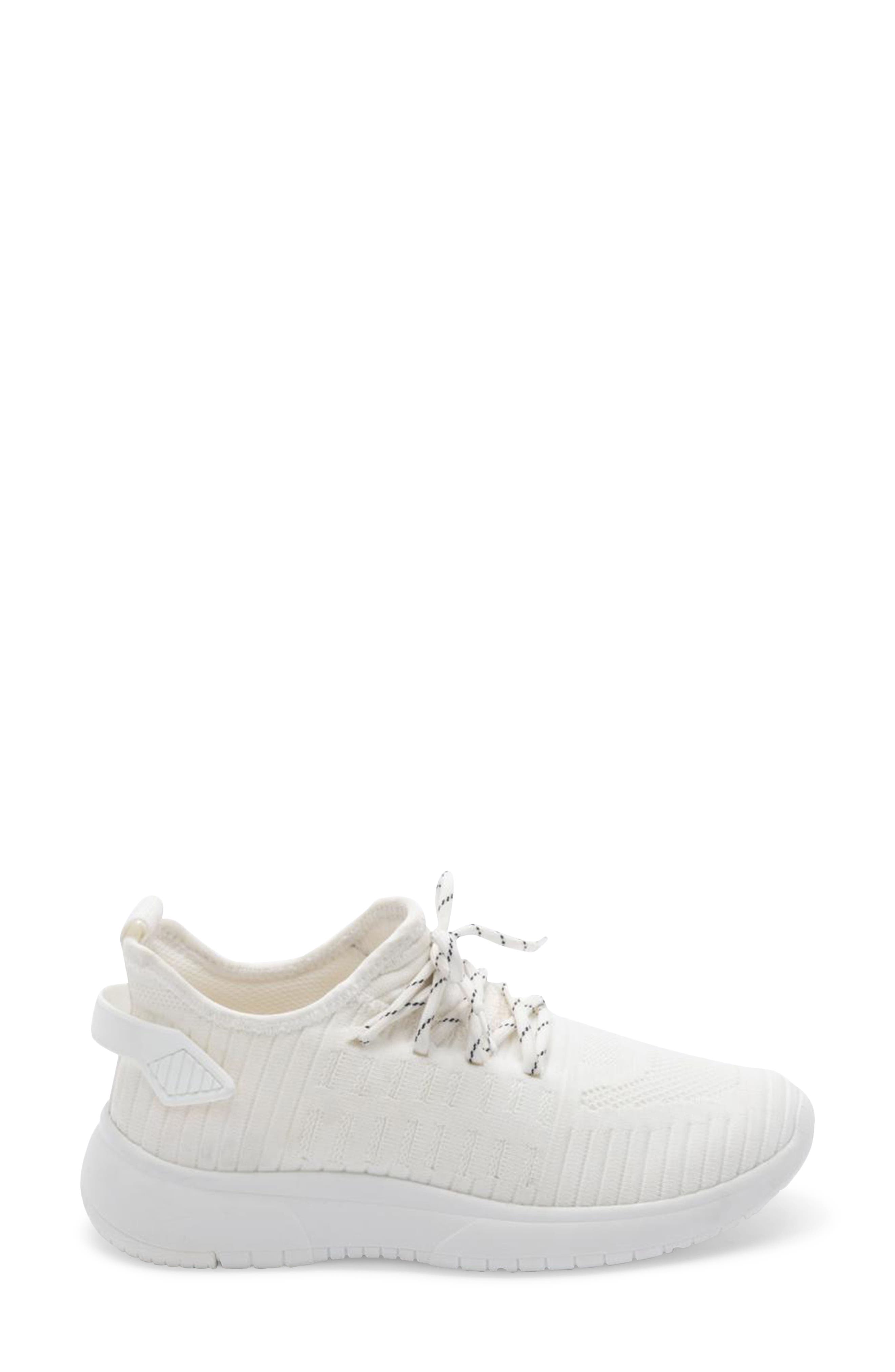 Kamie Waterproof Knit Sneaker, Alternate, color, WHITE KNIT