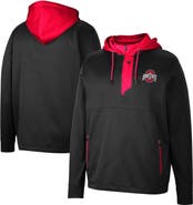 COLOSSEUM Men's Colosseum Black Ohio State Buckeyes Luge 3.0 Quarter-Zip Hoodie
