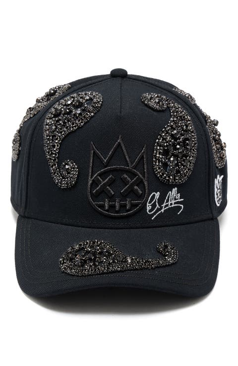 Paisley Embellished 5-Panel Trucker Hat