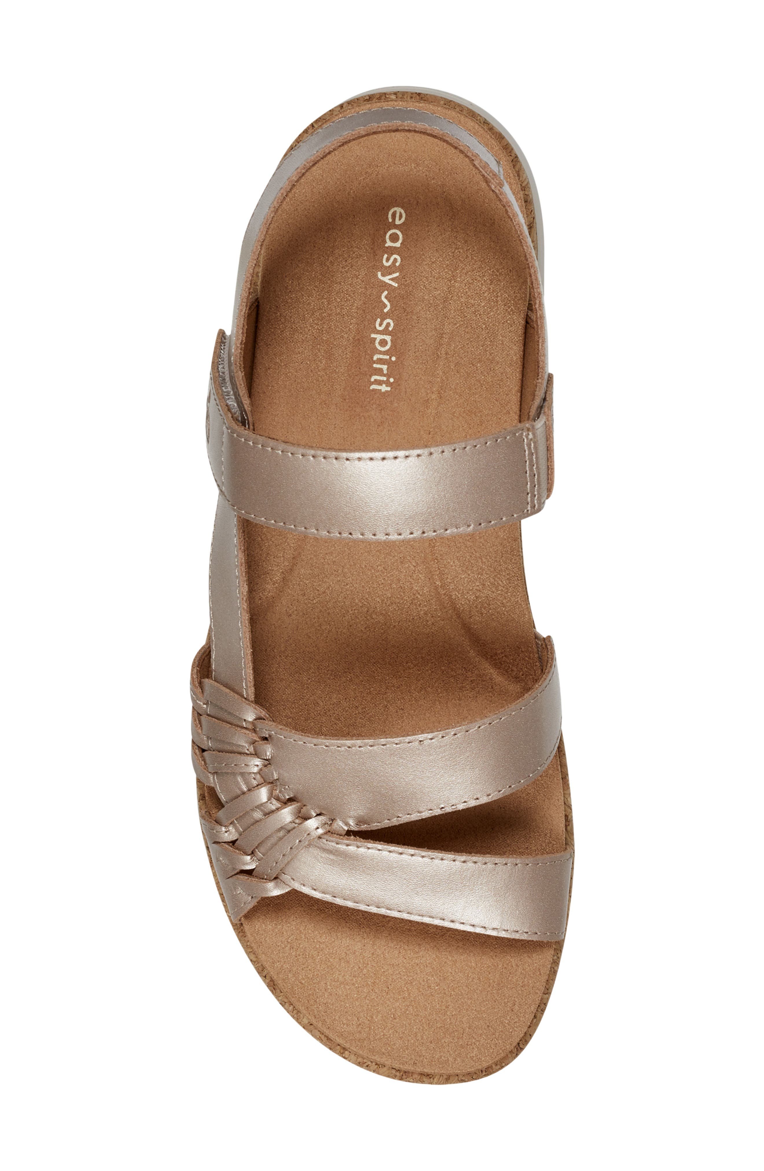 Easy Spirit Ilena Platform Wedge Sandal, Alternate, color, Gold