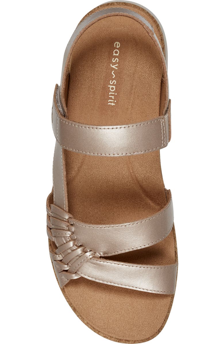 Easy Spirit Ilena Platform Wedge Sandal, Alternate, color, Gold