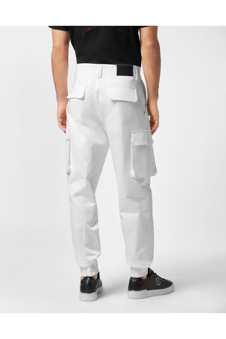 Trousers Cargo Fit Men, Alternate, color, white