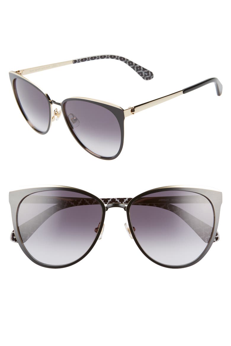 jabreas 57mm cat eye sunglasses, Main, color, BLACK/ BLUE